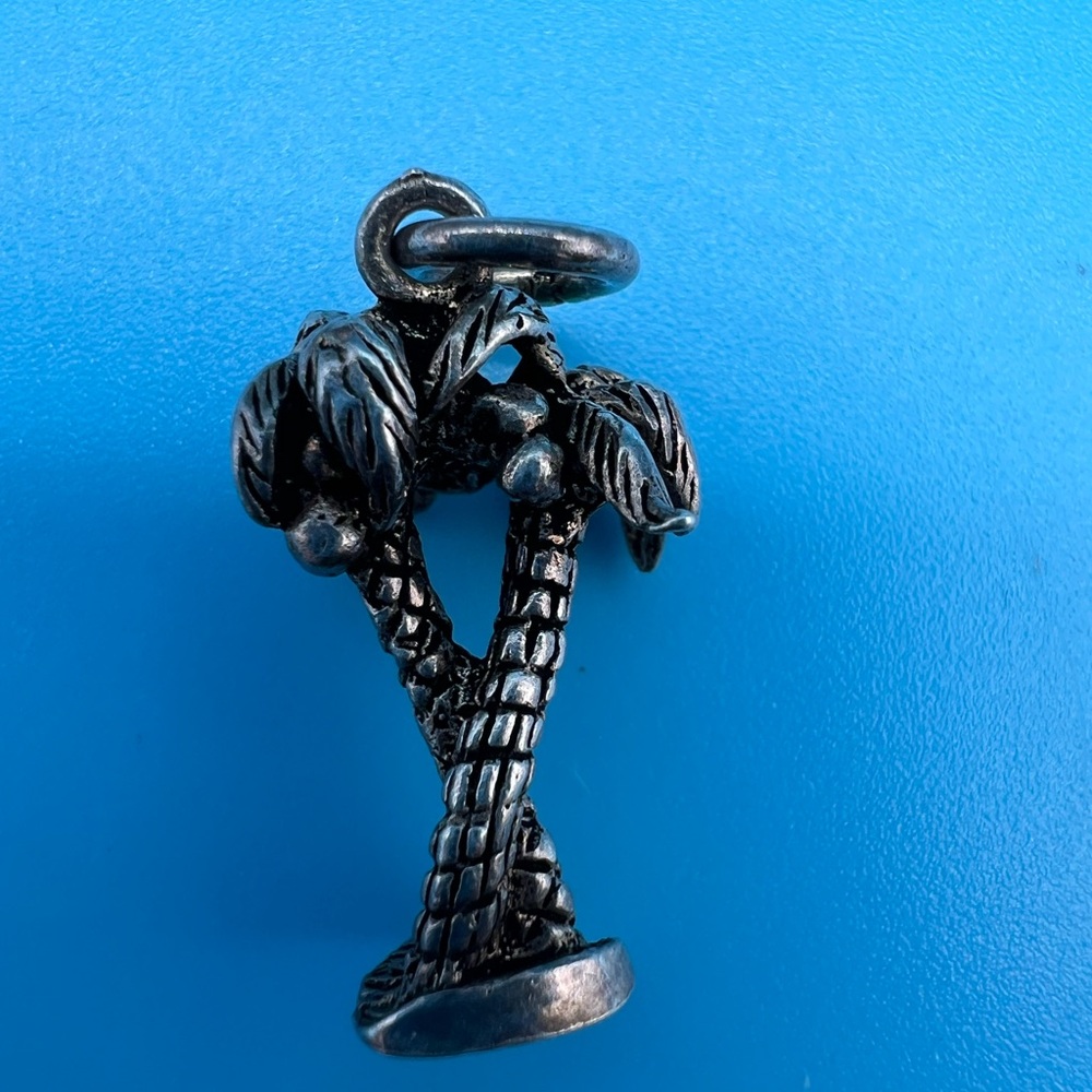 Sterling Palm Tree Charm Pendant